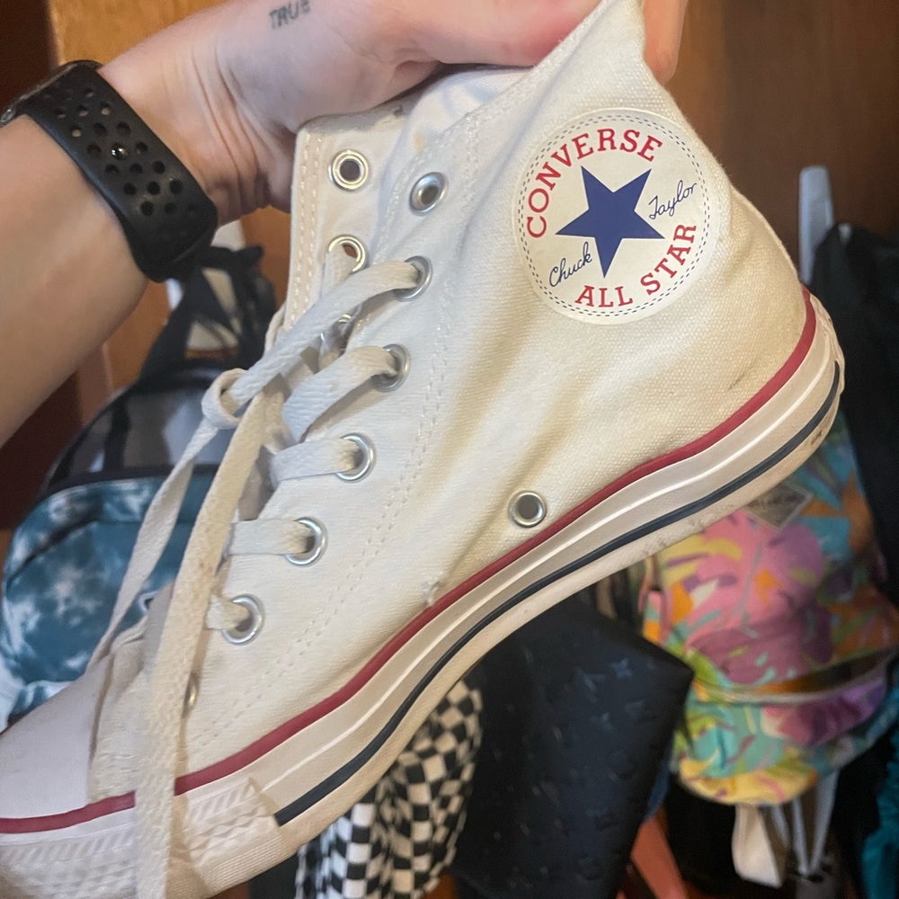 High top white converse